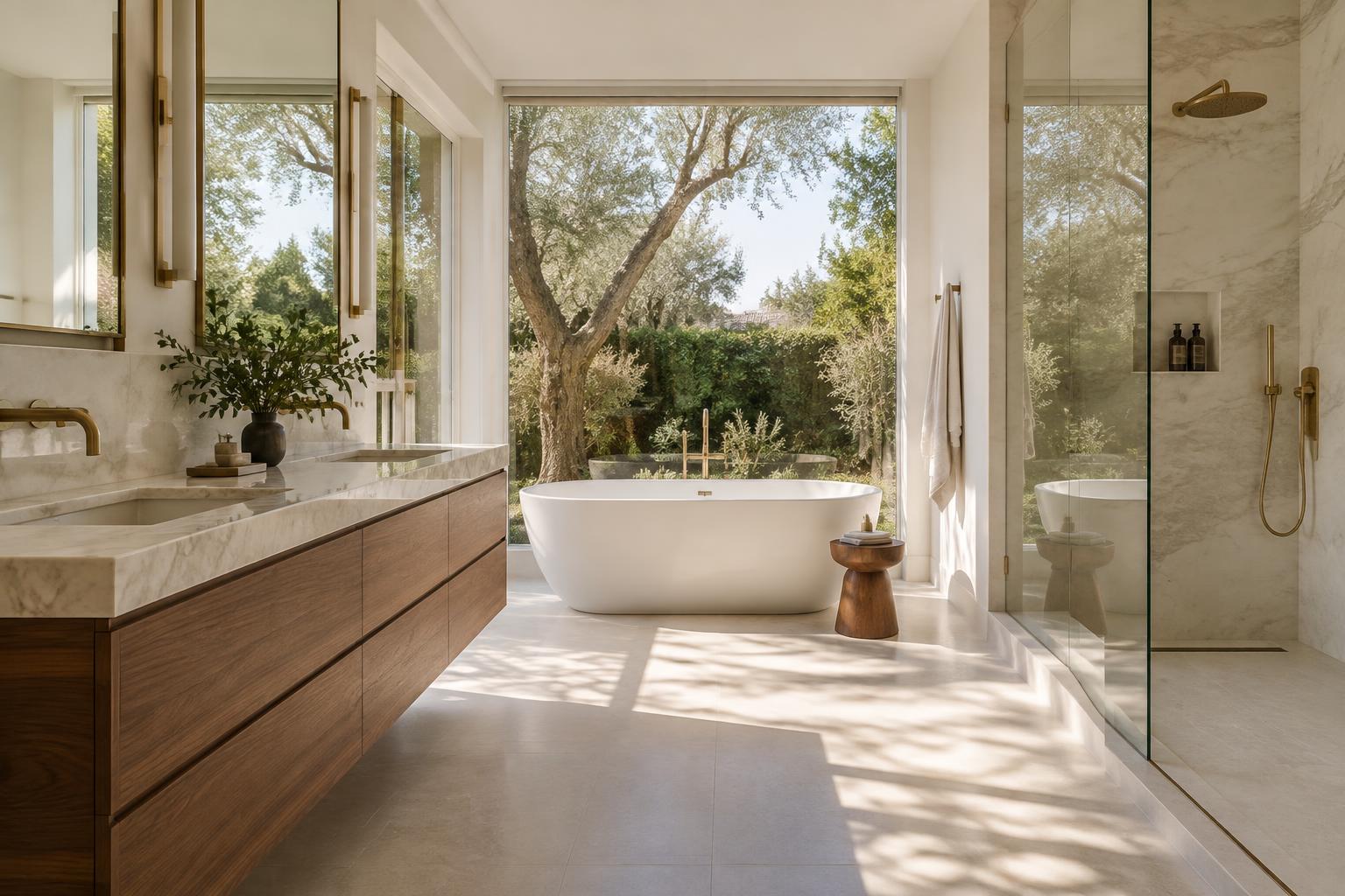Bathroom design inspiration with a freestanding tub